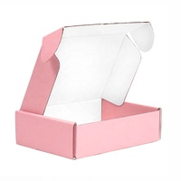 Meilleure Vente Usine OEM Boîte d'Expédition en Carton Ondulé Rose Imprimée avec Logo Personnalisé