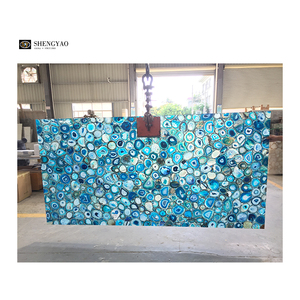 Panneau de <span class=keywords><strong>plafond</strong></span> en agate translucide personnalisé, dalle de pierres précieuses rétroéclairées naturelles pour décoration intérieure de luxe - Product Image 5