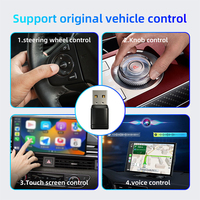 Adaptador Inalámbrico 2 en 1 TK TKCP009 Plug and Play de Bajo Consumo para CarPlay y Android Auto, Mini USB C BT con 1 Año de Garantía