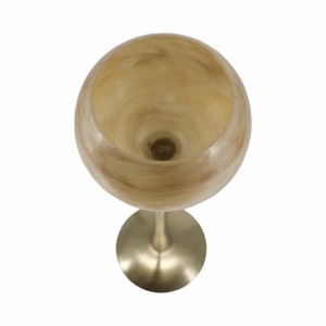 Portacandele alto in vetro a calice per centrotavola, votivo o a pilastro, decorazione per la casa - Product Image 4