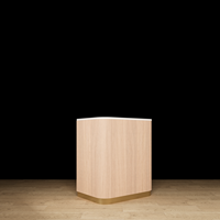 Station de salon moderne professionnelle, comptoir de réception avec construction en MDF durable et écologique pour clinique de beauté, hôpital et centre commercial