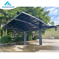 Protection ultime pour votre véhicule : abri solaire double pour deux véhicules avec structure en aluminium monocristallin