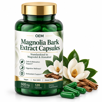 Capsules de Magnolia Officinalis avec extrait standardisé de Magnolol et de Honokiol pour les programmes de bien-être quotidiens et la fourniture OEM ODM