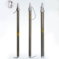 Mât télescopique autobloquant avec câble interne pour antenne, caméra, télécommunications, éclairage, poteaux, tuyau en aluminium