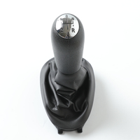 Pour Renault Clio 2 3 Megane 2 Scenic 2 Kangoo 2009, pommeau de levier de vitesse en cuir PU chromé brillant avec cache anti-poussière