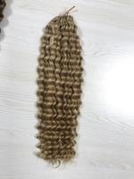 Extensions de cheveux humains colorées au crochet avec pointe plumeuse FH, 100g/paquet, mèches bouclées vierges sans trame