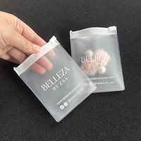 Pequeña bolsa con logotipo de marca personalizada, bolsas Ziplock para joyería, bolsa de embalaje de plástico esmerilado para joyería pequeña, bolsa con cierre de cremallera para pendientes pequeños