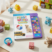Livre sonore éducatif pour bébés - Écoutez et apprenez les premiers mots - Livre d'apprentissage préscolaire pour enfants