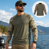Chemise à manches longues Dri Slim Fit pour homme, séchage rapide, respirante, évacuation de l'humidité, pêche en plein air, entraînement sportif, tee-shirt de performance