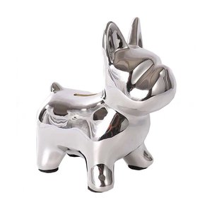 Hucha de perro personalizada pintura de cerámica caja de monedas bonita blanca caja de ahorro de dinero promocional para niños - Product Image 2