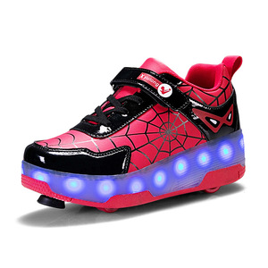 Xyjuna Roller Shoes Double Row Plastic Wheels Flashing Kids Skates - Product Image 5