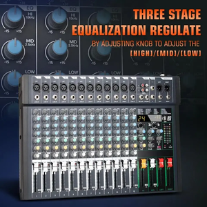 Mezclador de consola de Audio de sonido de 12 canales FG12, controlador de escenario, consola Digital de <span class=keywords><strong>DJ</strong></span>, mezclador de Audio KTV para el hogar - Product Image 6