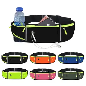 Multifunctional Elastic Outdoor Custom Waterproof Sport Running Belt Mobile Phone Fanny Pack Pouch Waist Bag With Bottle For Men