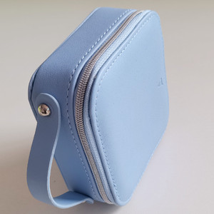 Boîte de voyage pour bijoux avec fermeture éclair, étui à bijoux de voyage, boîte à bijoux en cuir PU, trousse de maquillage - Product Image 2