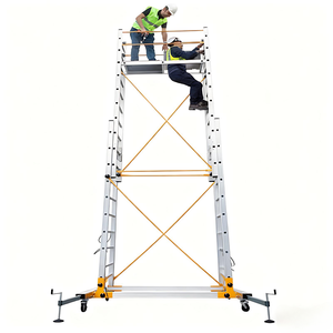 Torre de Andamios Plegable de Diseño Moderno, Andamio de Aluminio Portátil Multifuncional de Ensamblaje Rápido para Trabajos en Altura - Product Image 2