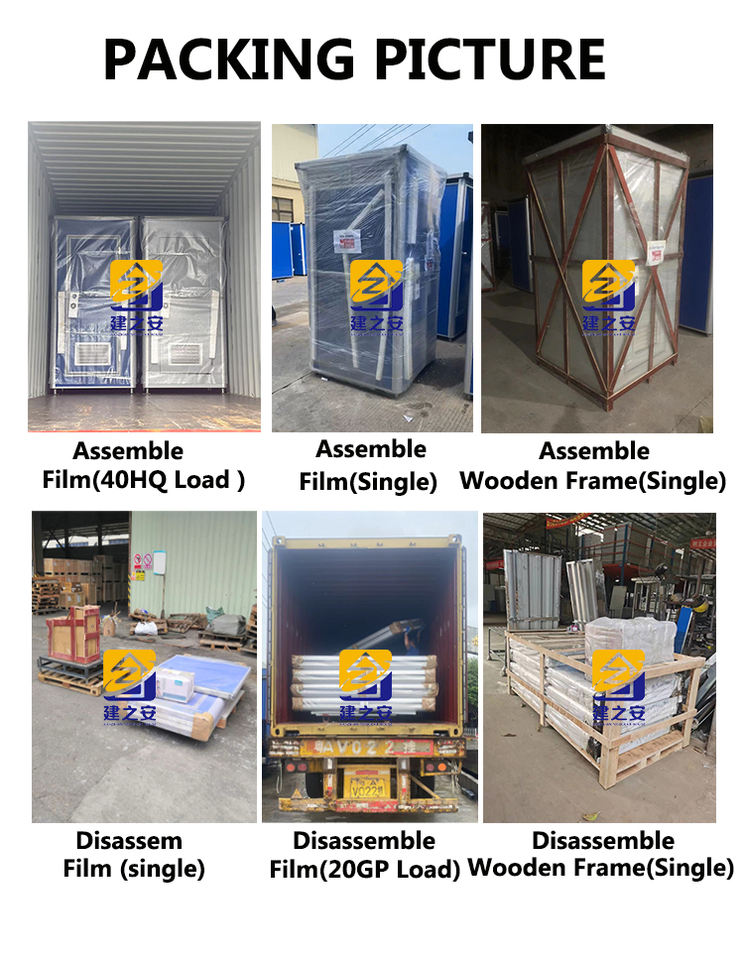 Modern Design Outdoor Prefabricated Mobile Toilet Convenient Portable Public Bathroom Constructed with Steel Sandwich Panel