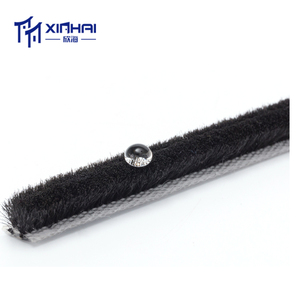 silicone wool pile weather strip for aluminum windows and UPVC windows adhesive mohair strip weather bar - Product Image 6