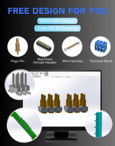 Conector Pogo Pin de doble fila de 2x5 pines con paso de 2.54mm, tipo DIP, con contacto cóncavo y resorte, para PCB y dispositivos inteligentes. - Product Image 4