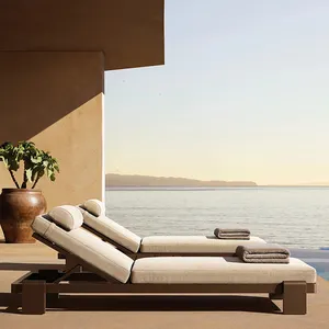 Decoout 2024 Hot Sale Luxury Aluminium Outdoor Furniture Sets And Sun Loungers For Hotel Resort