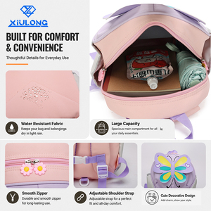 <span class=keywords><strong>Zaino</strong></span> <span class=keywords><strong>Asilo</strong></span> Nido a Forma di Farfalla per Bambini e Bambine, Leggero, per Scuola Materna, Borsa a Tracolla per Viaggi Quotidiani - Product Image 2