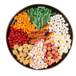 Accessoires d'ingrédients, modèle en PVC, poisson simulé, viande braisée et légumes, nourriture miniature, jouet pour maison <span class=keywords><strong>de</strong></span> poupée, jouets pour maison <span class=keywords><strong>de</strong></span> poupée - Product Image 5