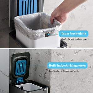 ELPHECO 9L/13L Rectangular Stainless Steel <strong>Pedal</strong> Trash <strong>Bin</strong> with PP <strong>Liner</strong> for Bathroom Kitchen &amp; Office Public Usage - Product Image 4