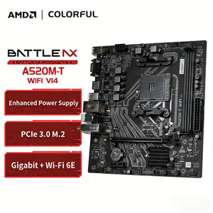 NUEVA Placa Base Colorful BATTLE-AX A520M-T <span class=keywords><strong>WIFI</strong></span> V14 DDR4 Tomahawk Compatible con Interfaz AMD A520/AM4, Puertos USB 3.0 para Escritorio - Product Image 1