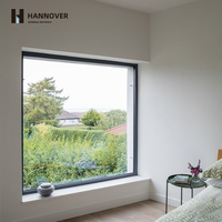 Ventana Fija con Marco de Aluminio Personalizado, Doble Acristalamiento, Rotura de Puente Térmico, para Casas Modernas