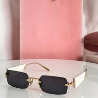 Lunettes de soleil tendance unisexes en métal avec verres dégradés orange, protection UV, lunettes de créateur pour une utilisation en extérieur