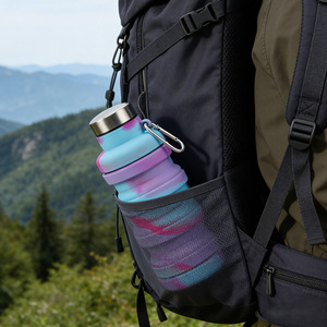 Botella de Agua Plegable de Silicona de 500 ml, Portátil, para Uso en Exteriores y Campamentos - Product Image 2