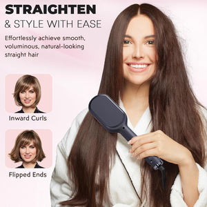 Peine alisador de pelo, venta al por mayor, cepillo alisador de pelo eléctrico de iones negativos, cepillo de iones de Venta caliente - Product Image 5