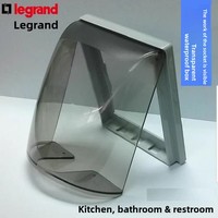 Boîtier étanche Smart Life IP14 type 86 pour interrupteur mural de salle de bain/toilettes, en plastique transparent authentique