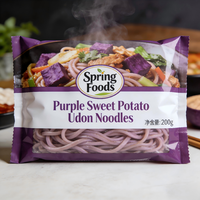 Cold Mixed Purple Sweet Potato Udon Salad Noodles Restaurant Grade Instant Cooked Bulk Pack Sugar-Free & Low-Salt