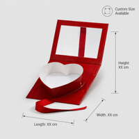 Boîtes rigides en matériaux recyclés en forme de lettre unique, couleur rouge, populaires pour la Saint-Valentin, pour fleurs et chocolats