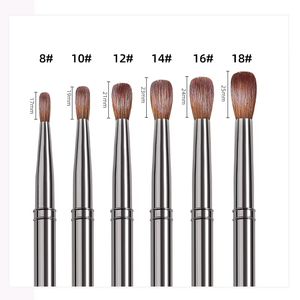 Pinceau professionnel pour nail art en poils de Kolinsky 100% pur, avec logo personnalisé, virole sertie, pour poudre acrylique et sculpture acrylique en salon - Product Image 5