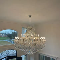 Hôtel de luxe hall lustre en cristal salon suspension lustres de cristal led grand lustre lumière