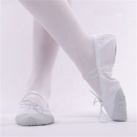 Chaussures de ballet pour femmes à prix avantageux, en toile douce de couleur rose, rouge, noir, blanc, taille 22-48, EVKOOdance, professionnelles