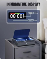 Coffre-fort intelligent biométrique ignifuge pour armes à feu, avec empreinte digitale et clé, pour le rangement de bijoux et la sécurité domestique