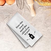 Serviette de cuisine amusante en tissu gaufré avec imprimé humoristique, serviette à main pour la décoration de la maison, cadeau original, prix de gros d'usine