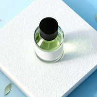 Kotak Kemasan Silinder Kustom 30ml 50ml 100ml Botol Parfum Kaca Bulat Transparan Kosong