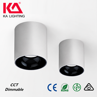 Lampu LED COB Universal Satu SKU, Terpasang di Langit-langit, IP44, Berbahan Aluminium, 90LM/W, CRI90, DUV, Dapat Diatur, Spektrum Penuh, Peredup, Untuk Ritel/Supermarket