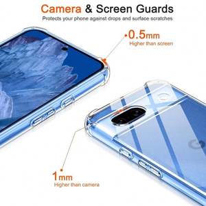 Funda Protectora de Silicona Suave a Prueba de Golpes para Google Pixel 9 XL 18 Pro 19A L10 15 16 17 Ultra Delgada, Carcasa Trasera Transparente - Product Image 3