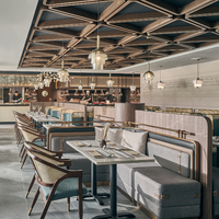 Ensemble de meubles modernes et luxueux personnalisés pour restaurant Table et chaises au design contemporain pour café