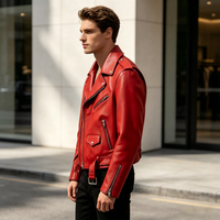 Veste en cuir véritable brodée sur mesure, fabricant OEM, veste moto en similicuir vieilli 2026 pour homme, vêtements d'extérieur