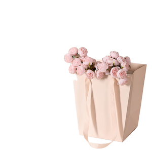 Bolsa de Papel Elegante y Duradera para Ramos Florales, Diseño Impreso en Flexografía, Forma Trapezoidal, con Cinta, para Bodas y San Valentín de Lujo - Product Image 1