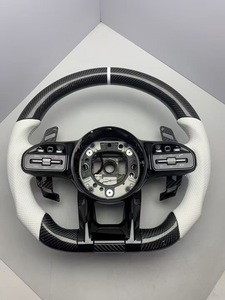 Volante de Cuero y Fibra de Carbono YLB para Benz Clase C C200 C250 C300 <span class=keywords><strong>Amg</strong></span> W203 W204 W205 W211 S205 A45s 2015 2016 2017 2019 - Product Image 2