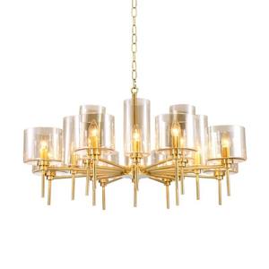 אמריקאי וילה חדר מדרגות גדול נברשת ברזל מנורת נר ברזל רטרו עליית גג תלייה ארוכה נברשת - Product Image 6