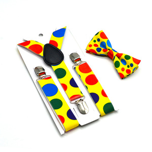 Kostum anak-anak Suspender badut kostum anak-anak dasi kupu-kupu dasi Cosplay pesta dasi kupu-kupu Polka Set alat peraga tali anak laki-laki - Product Image 2