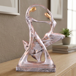 Figurine de couple dansant personnalisable en aluminium moulé sous pression, sculpture en aluminium poli, finition antique, 12x7 pouces, décoration d'intérieur - Product Image 4