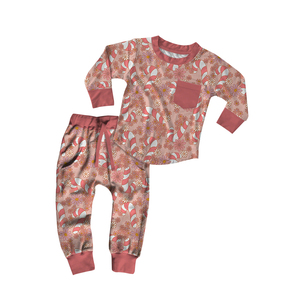 Set di Abbigliamento per Bambine all'Ingrosso, ODM/OEM Personalizzato, Completo Casual a 2 Pezzi con Stampa Natalizia a Maniche Lunghe per Autunno e Inverno - Product Image 4